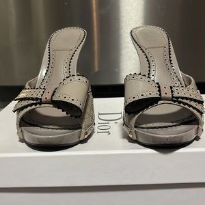 Dior Cannage Bow2 Slide grey size 6.5 or 36.5